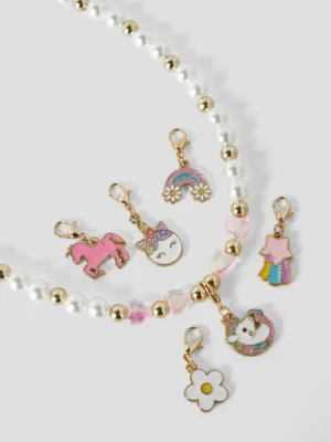 COLGANTE NIÑAS PERLAS CON CHARMS