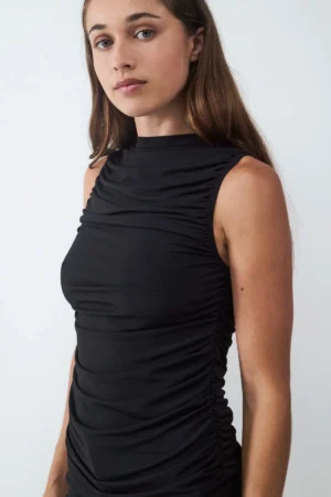 TOP ASIMETRICO NEGRO