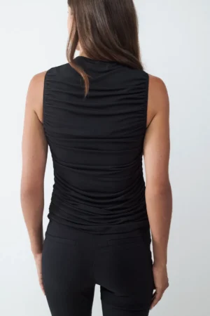 TOP ASIMETRICO NEGRO