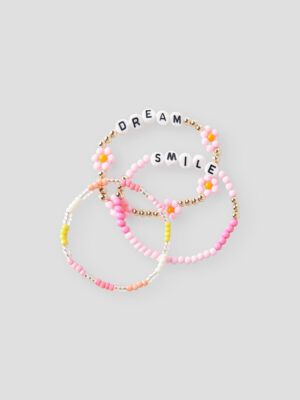 PACK PULSERAS CUENTAS MENSAJE