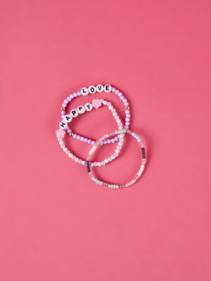 PACK PULSERAS CUENTAS MENSAJE