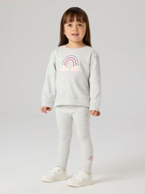 SUDADERA CON PRINT ARCOIRIS  NMFBISSINE