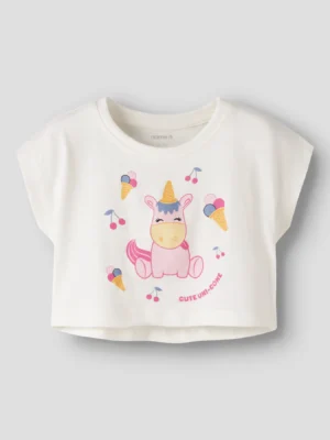 CAMISETA CROP UNICORNIO