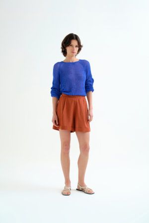 PANTALON CORTO 100% ALGODON MARRON