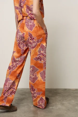 PANTALON ESTAMPADO NARANJA