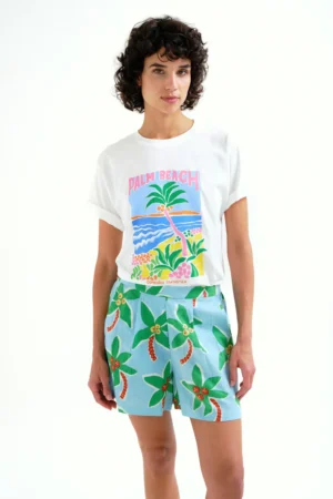 CAMISETA CON ESTAMPADO PALM BEACH