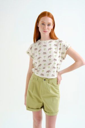 CAMISETA CON ESTAMPADO DE ELEFANTES