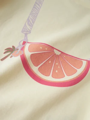 CAMISETA NMFJANEY ESTAMPADO BOLSO NARANJA