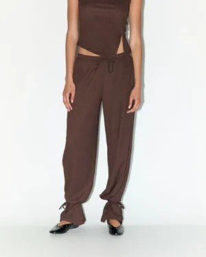 PANTALON FLUIDO MARRON CHOCOLATE