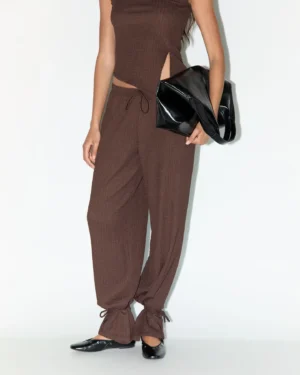 PANTALON FLUIDO MARRON CHOCOLATE