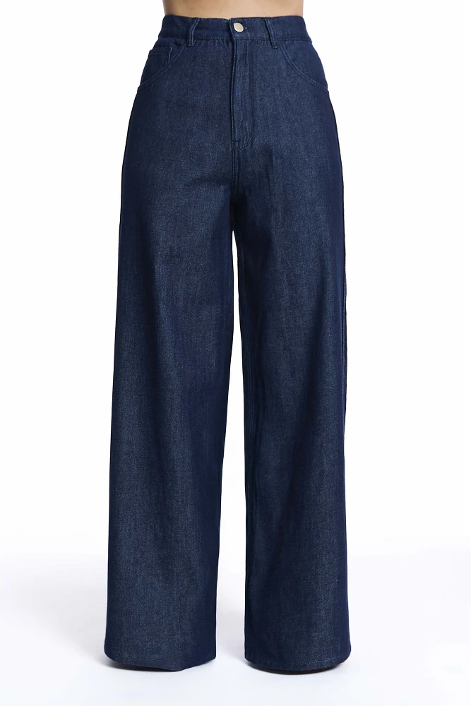 PANTALON PALAZZO EFECTO VAQUERO - Imagen 3