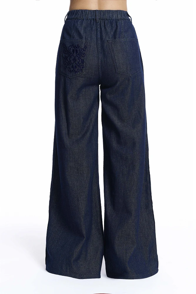 PANTALON PALAZZO EFECTO VAQUERO - Imagen 7