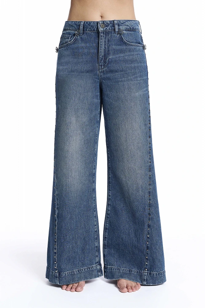 PANTALON VAQUERO TACHAS - Imagen 3