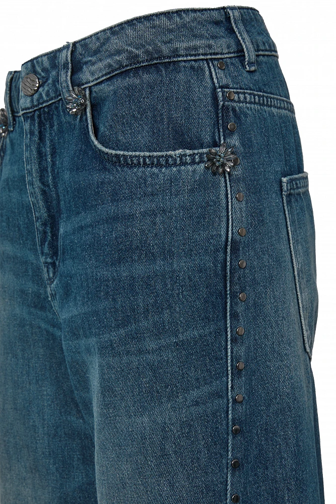 PANTALON VAQUERO TACHAS - Imagen 7
