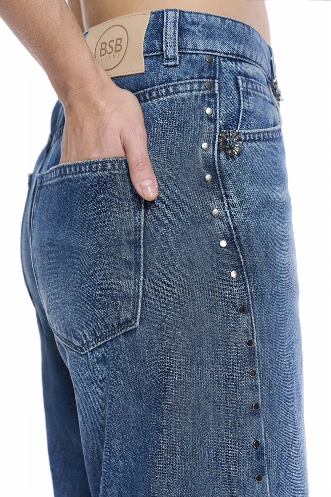 PANTALON VAQUERO TACHAS - Imagen 4