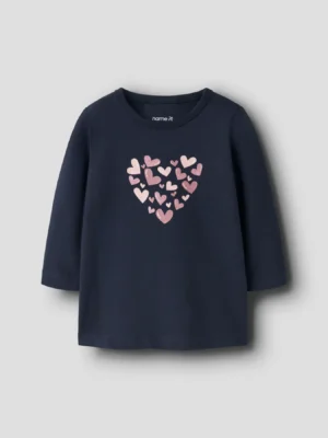 CAMISETA MANGA LARGA ESTAMPADO CORAZONES