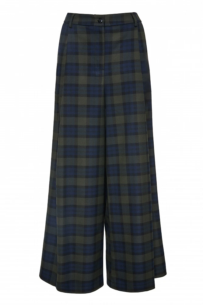 PANTALON DE CUADROS CON TONOS VERDES - Imagen 5