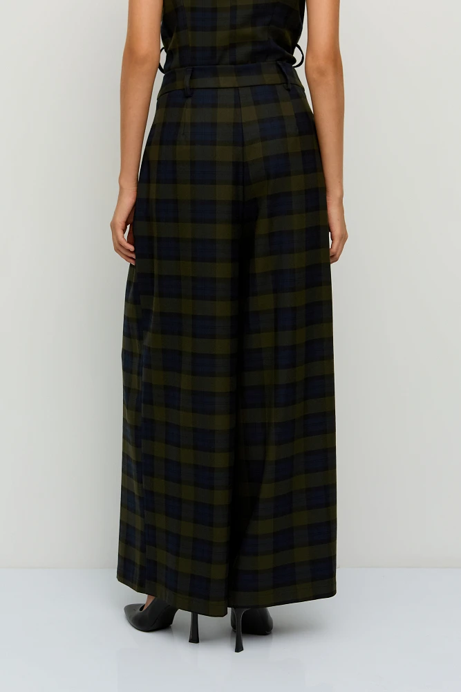 PANTALON DE CUADROS CON TONOS VERDES - Imagen 4
