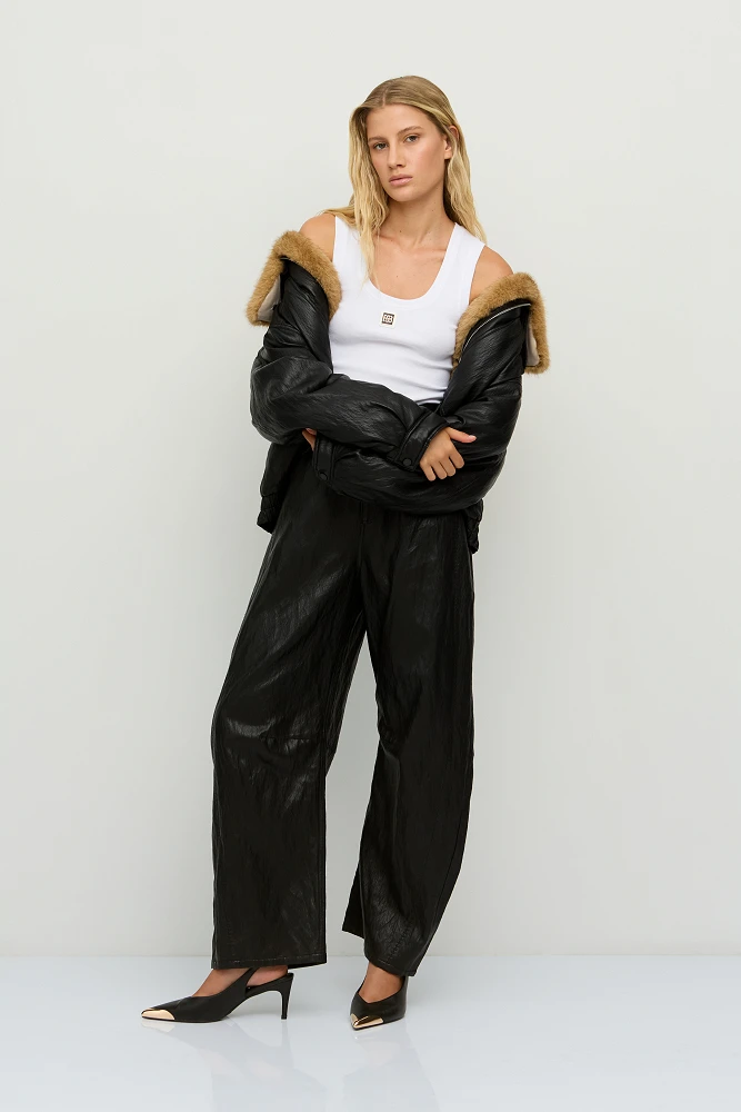 CHAQUETA CON CAPUCHA DE PELO - Imagen 3