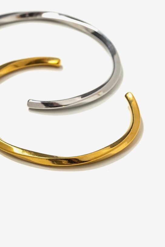 PACK DE DOS PULSERAS COLOR ORO Y PLATA - Imagen 2