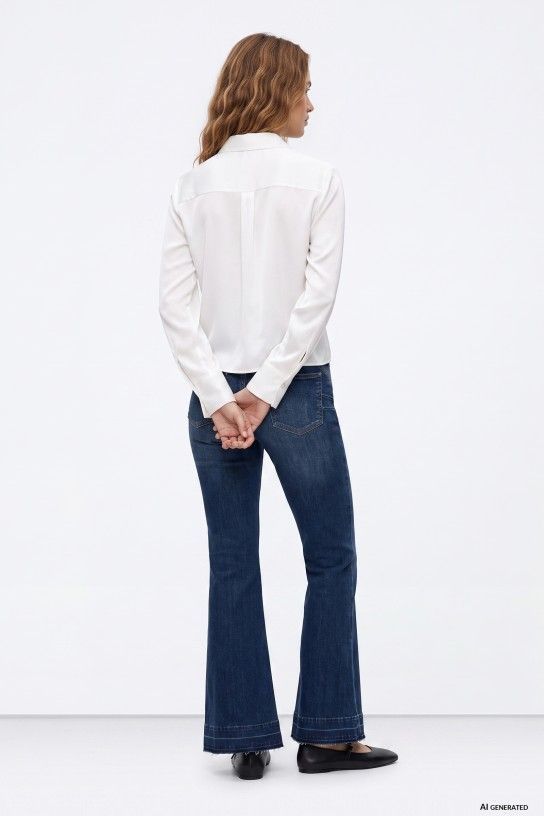 PANTALON VAQUERO SUPER FLARE DOBLE UP - Imagen 2
