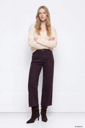 PANTALON VAQUERO CROPPED MARINE