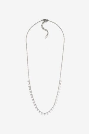 COLLAR PLATA LEAF ACERO