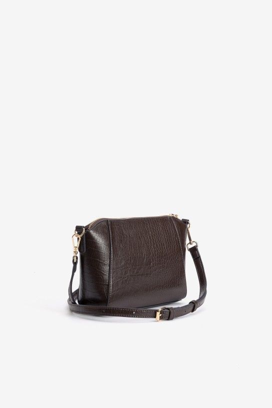 BOLSO CON TEXTURA COCODRILO - Imagen 4