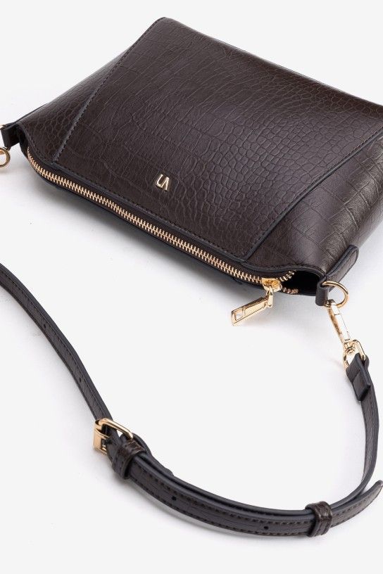 BOLSO CON TEXTURA COCODRILO - Imagen 3