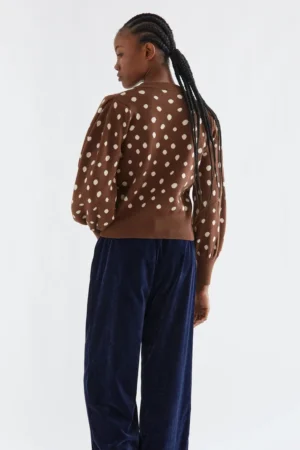 JERSEY CON ESTAMPADO PUNTO MARRON CATAHOULA