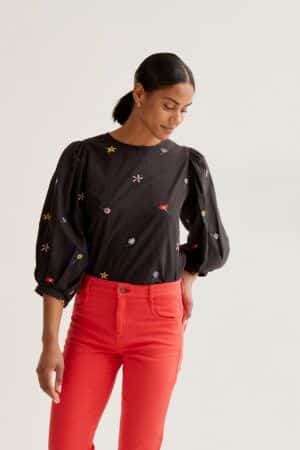 BLUSA CON ESTAMPADO BLACK GARDENER FLOWERS