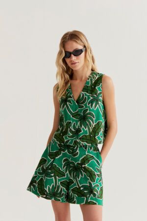 CHALECO CON ESTAMPADO PALM TREE