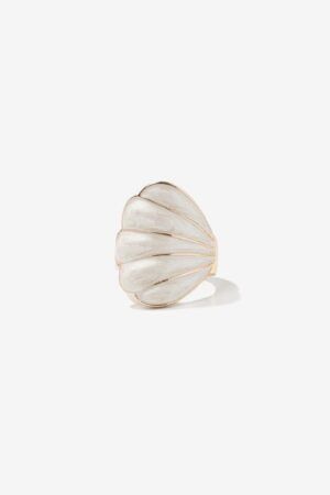 ANILLO CARACOLA EN BLANCO