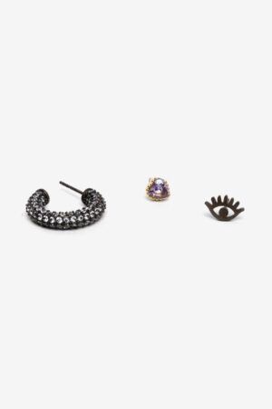 CONJUNTO PENDIENTES PAPOILA ACERO