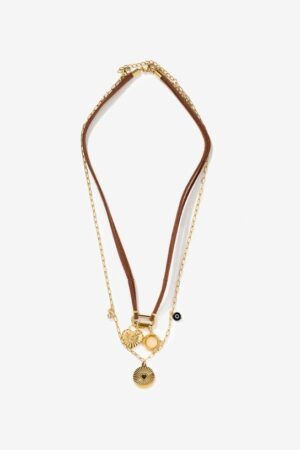 CONJUNTO COLLARES HORTENSIA ACERO